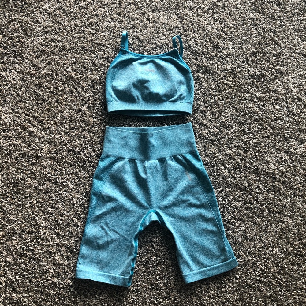 Gymshark shorts and sports bra set